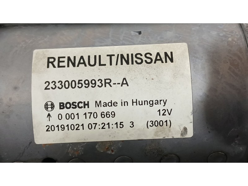 Recambio de motor arranque para nissan micra v (k14) 1.0 referencia OEM IAM 2330000Q4M  