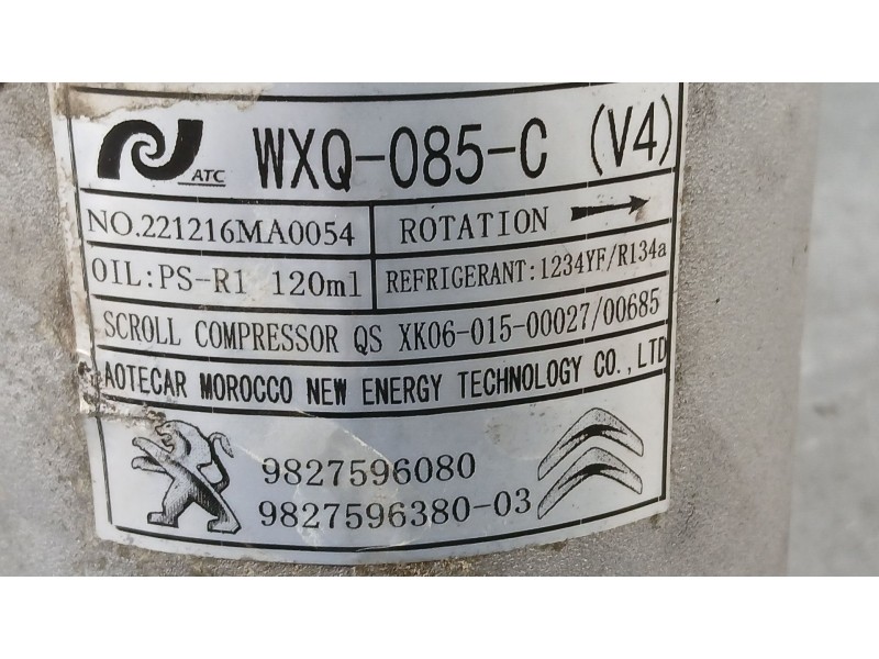 Recambio de compresor aire acondicionado para opel corsa f (p2jo) 1.2 (68) referencia OEM IAM 9828684880 1666721780 