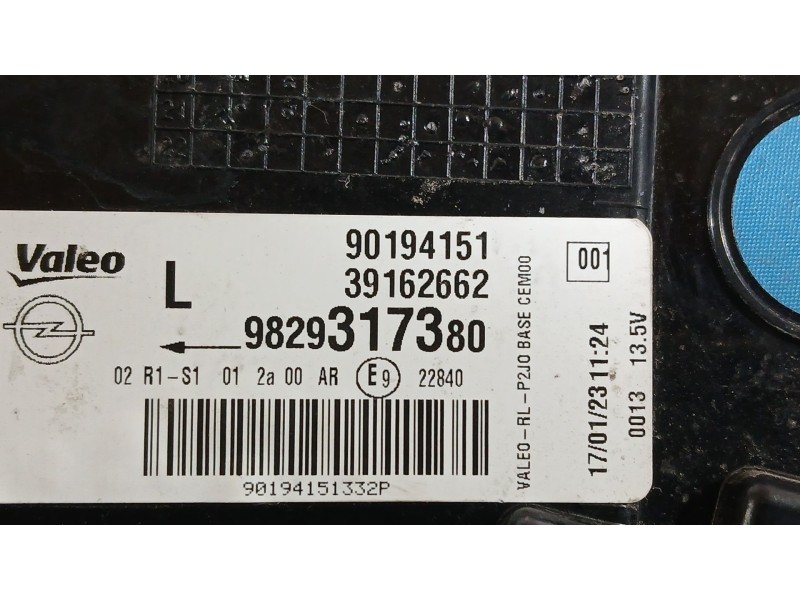 Recambio de piloto trasero izquierdo exterior para opel corsa f (p2jo) 1.2 (68) referencia OEM IAM 9829317380  
