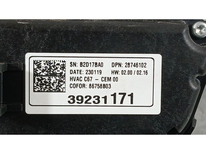 Recambio de mando climatizador para opel corsa f (p2jo) 1.2 (68) referencia OEM IAM   