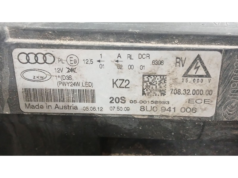 Recambio de faro derecho para audi q3 (8ub, 8ug) 2.0 tdi referencia OEM IAM 8U0941044  