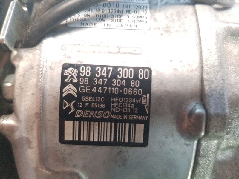 Recambio de compresor aire acondicionado para peugeot 208 ii (ub_, up_, uw_, uj_) 1.5 bluehdi 100 referencia OEM IAM 1617294480 