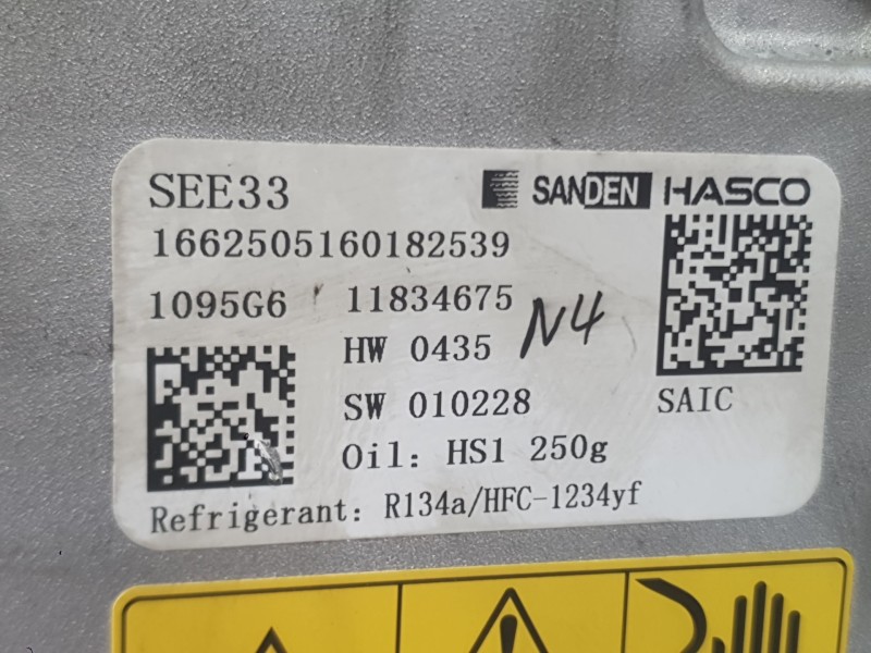 Recambio de compresor aire acondicionado para mg hs (as23) 1.5 ehs hybrid (csa6463) referencia OEM IAM 11597568  