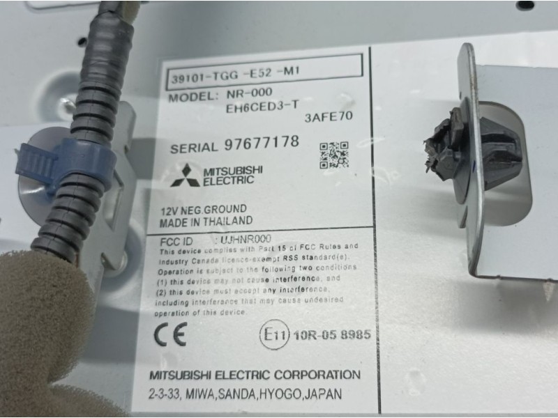 Recambio de sistema navegacion gps para honda civic lim.5 (fk) 1.5 sport referencia OEM IAM 39101TGGE52M1 97677178 MITSUBISHI PA