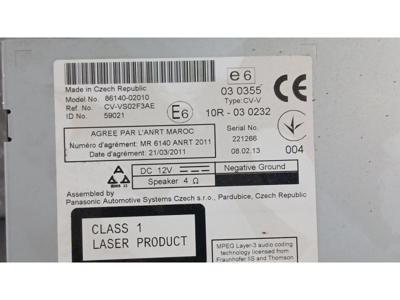 Recambio de sistema navegacion gps para toyota auris (_e18_) 1.4 d-4d (nde180_) referencia OEM IAM   