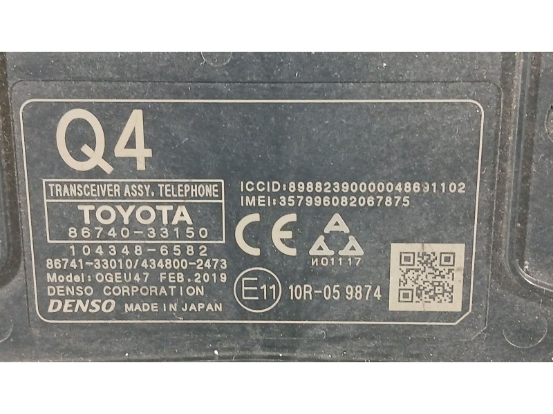 Recambio de modulo electronico para lexus es 300h referencia OEM IAM   