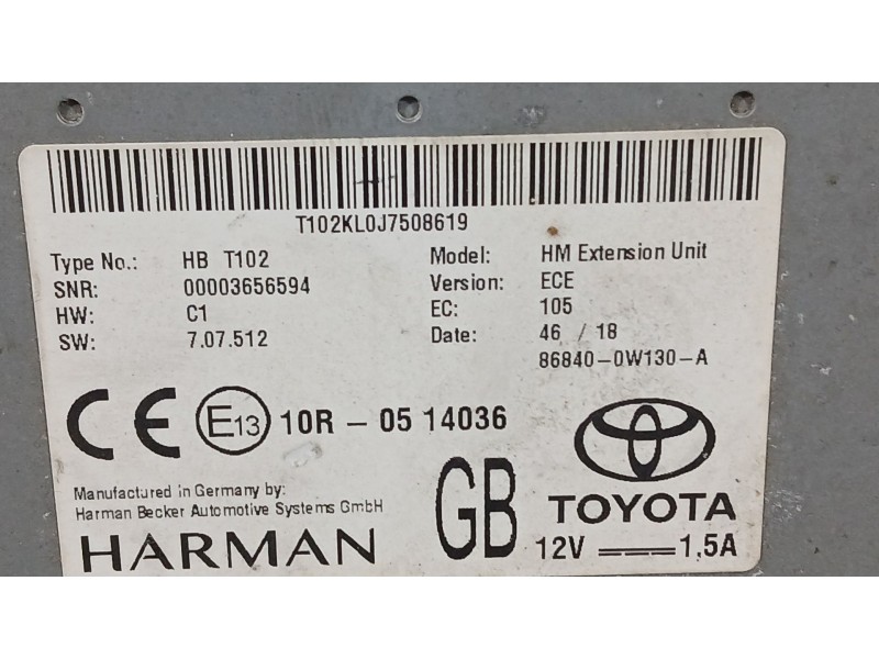 Recambio de modulo electronico para lexus es 300h referencia OEM IAM   