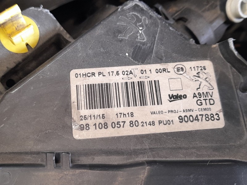 Recambio de faro izquierdo para peugeot 208 i (ca_, cc_) 1.6 bluehdi 100 referencia OEM IAM 1685352680  