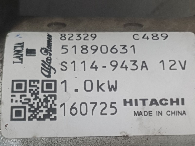 Recambio de motor arranque para fiat tipo sedán (356_, 357_) 1.4 (356sxa1b) referencia OEM IAM 51890631  