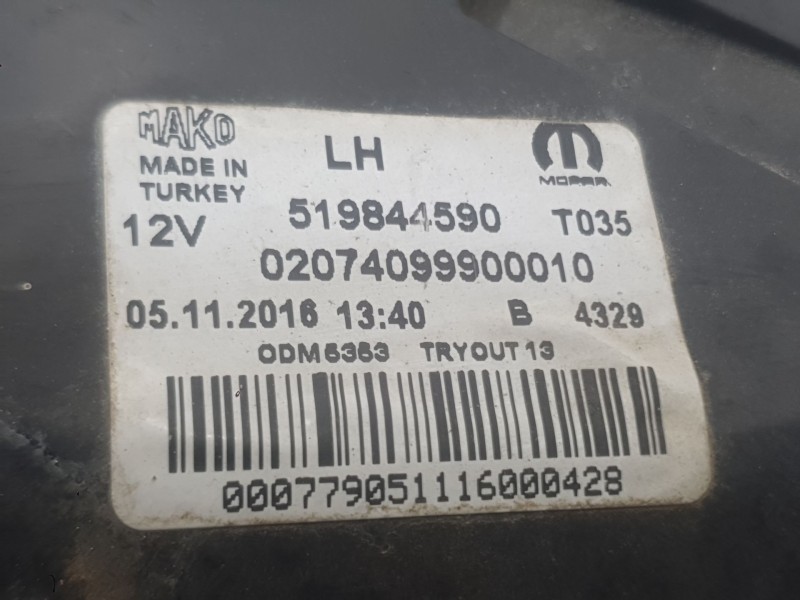 Recambio de piloto trasero izquierdo para fiat tipo sedán (356_, 357_) 1.4 (356sxa1b) referencia OEM IAM 52195458  