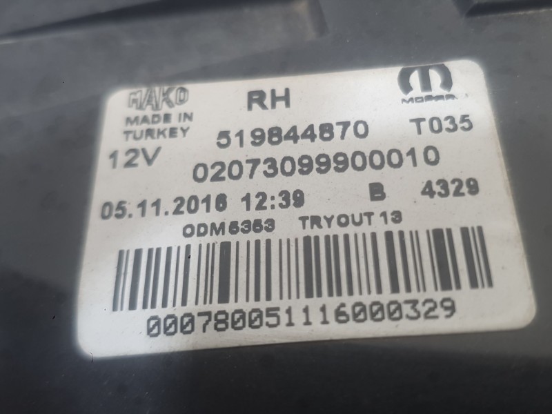 Recambio de piloto trasero derecho para fiat tipo sedán (356_, 357_) 1.4 (356sxa1b) referencia OEM IAM 52195457  