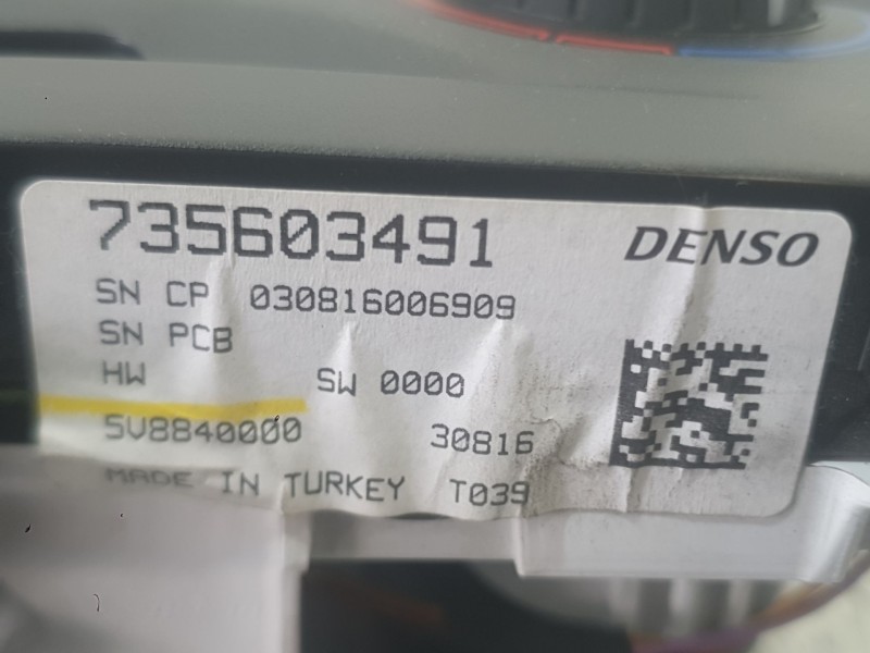 Recambio de mando calefaccion / aire acondicionado para fiat tipo sedán (356_, 357_) 1.4 (356sxa1b) referencia OEM IAM 735630609