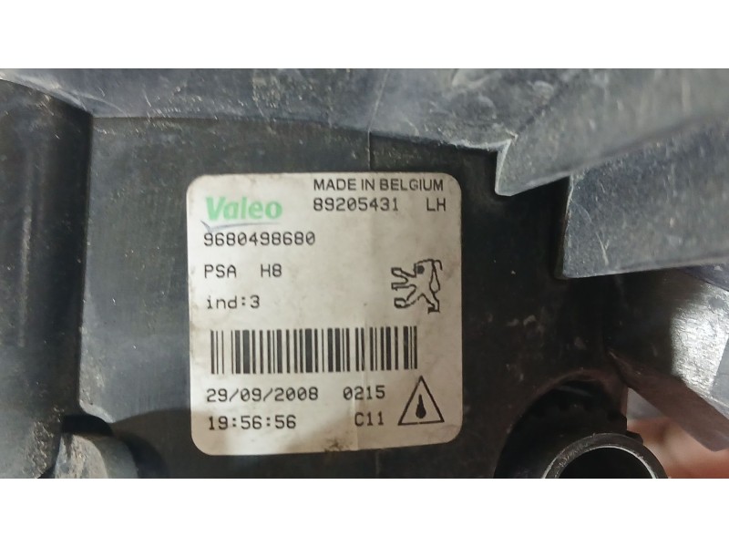 Recambio de faro antiniebla izquierdo para peugeot 308 i (4a_, 4c_) 1.6 16v referencia OEM IAM 968048680 PULIR VALEO 89205431