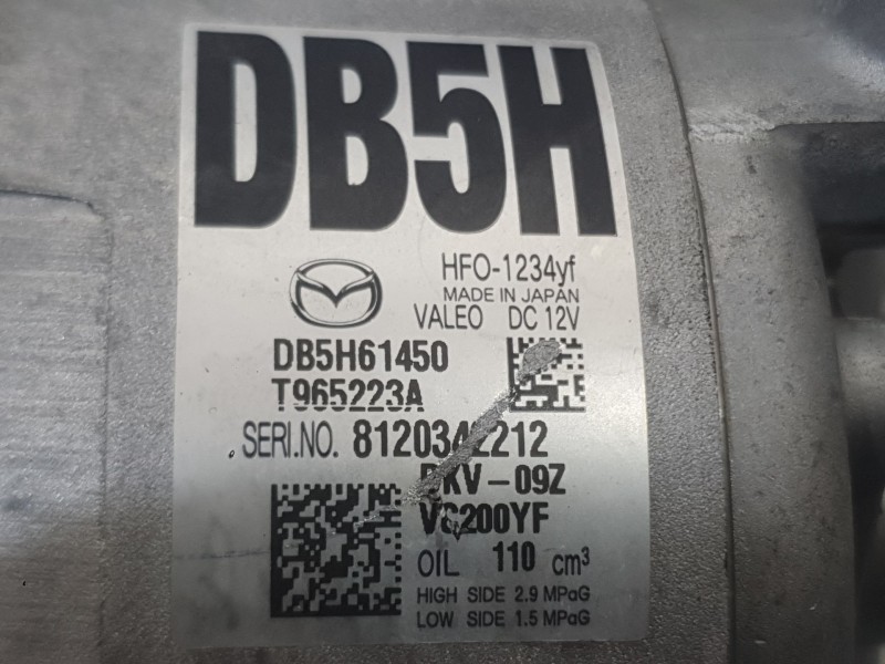 Recambio de compresor aire acondicionado para mazda 2 lim. () black tech edition referencia OEM IAM D09W61450  