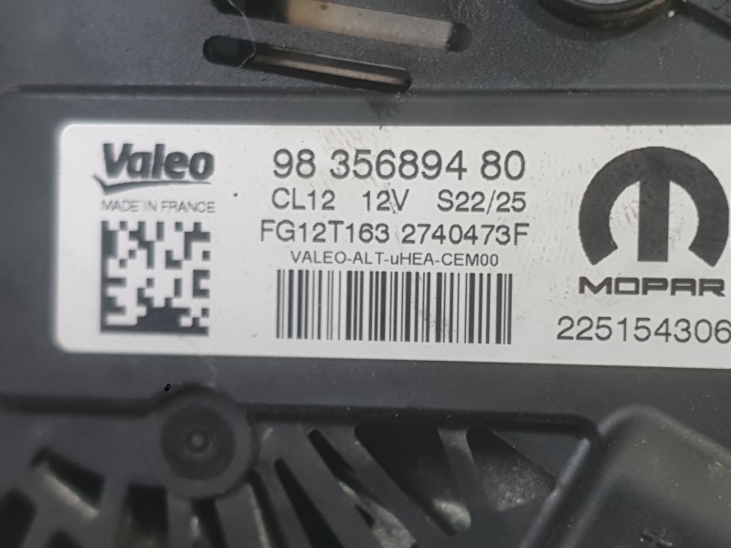 Recambio de alternador para opel mokka 1.2 (76) referencia OEM IAM 1675460180 9843175680 