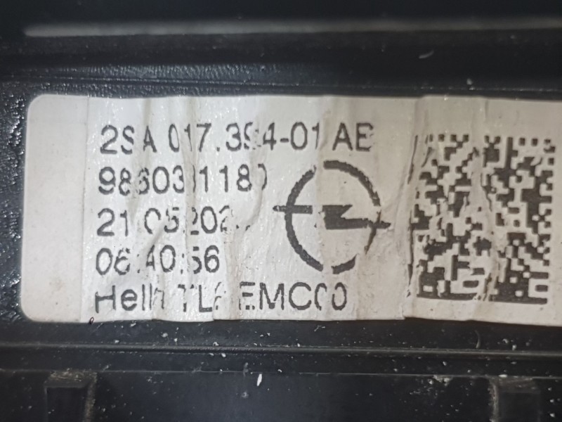 Recambio de piloto trasero izquierdo interior para opel mokka 1.2 (76) referencia OEM IAM 9833944480  