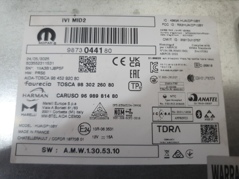 Recambio de sistema audio / radio para opel mokka 1.2 (76) referencia OEM IAM   