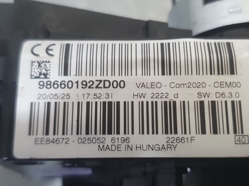 Recambio de mando luces y limpia para opel mokka 1.2 (76) referencia OEM IAM 98426942YX  
