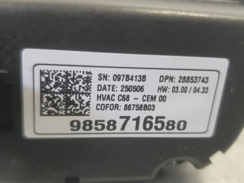 Recambio de mando climatizador para opel mokka 1.2 (76) referencia OEM IAM 9831888480  