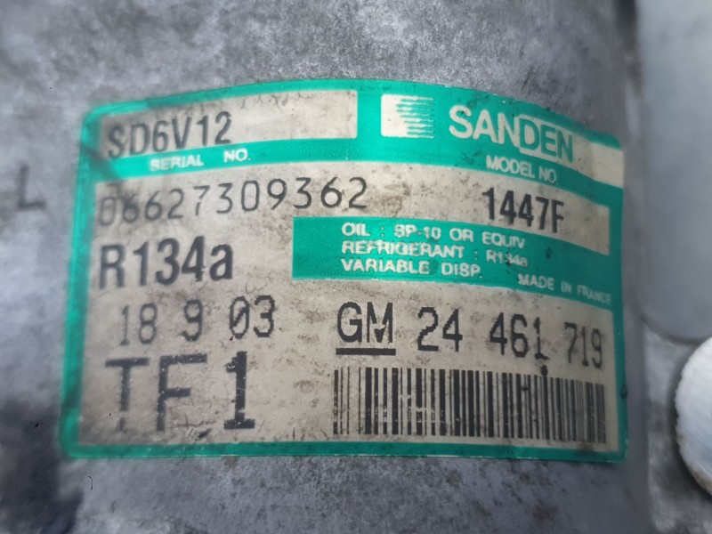 Recambio de compresor aire acondicionado para opel corsa c (x01) 1.2 (f08, f68) referencia OEM IAM 93176863  93176876