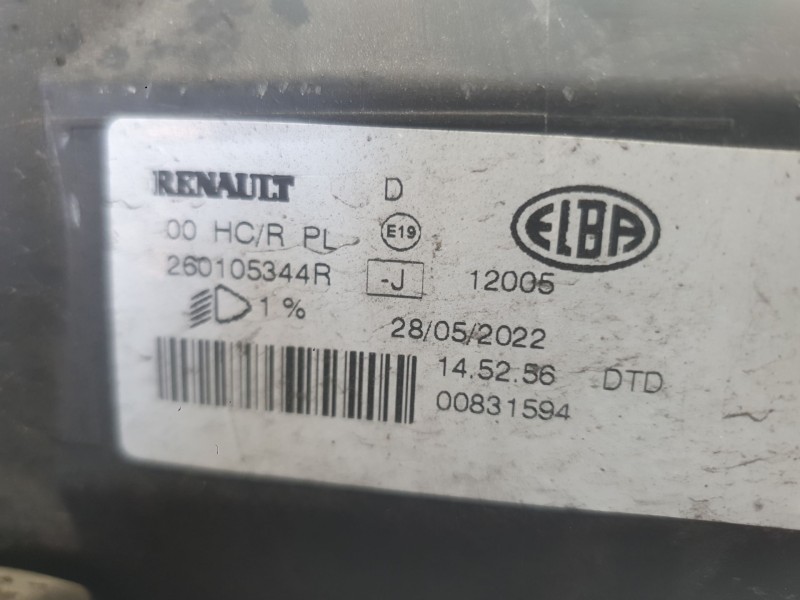 Recambio de faro derecho para dacia sandero ii (b8_) 1.5 dci referencia OEM IAM 260105344R  