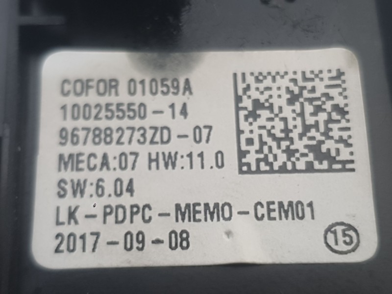 Recambio de mando elevalunas delantero izquierdo para peugeot 5008 ii (mc_, mj_, mr_, m4_) 1.6 bluehdi 120 referencia OEM IAM 96