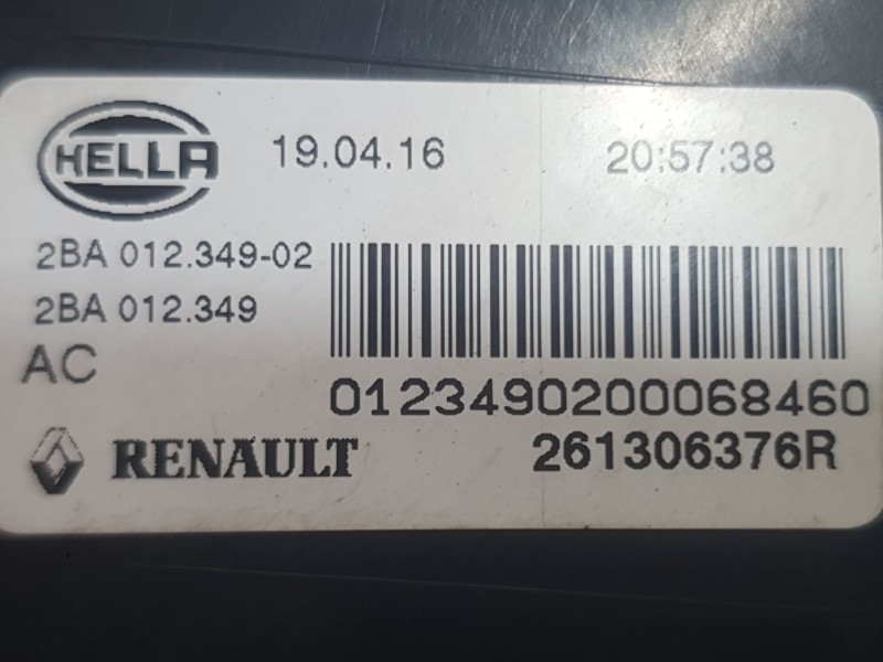 Recambio de piloto delantero derecho para renault megane iv hatchback (b9a/m/n_) 1.2 tce 100 (b9ms) referencia OEM IAM 261306376