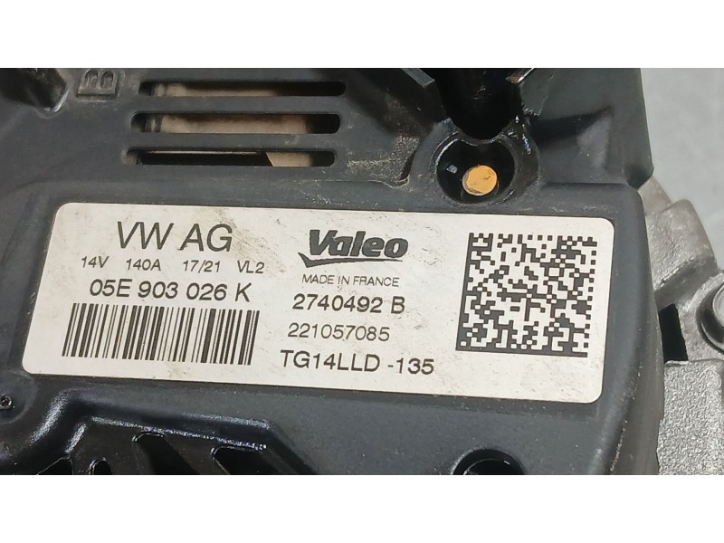 Recambio de alternador para skoda fabia iii (nj3) 1.0 tsi referencia OEM IAM 04E903015PX 04E903024Q 