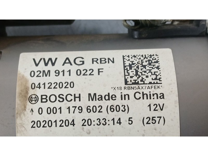 Recambio de motor arranque para skoda fabia iii (nj3) 1.0 tsi referencia OEM IAM 02M911021GX  