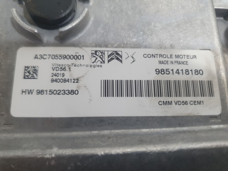 Recambio de centralita motor uce para peugeot 2008 ii (ud_, us_, uy_, uj_, ur_, uc_) 1.2 puretech 130 referencia OEM IAM 9851418