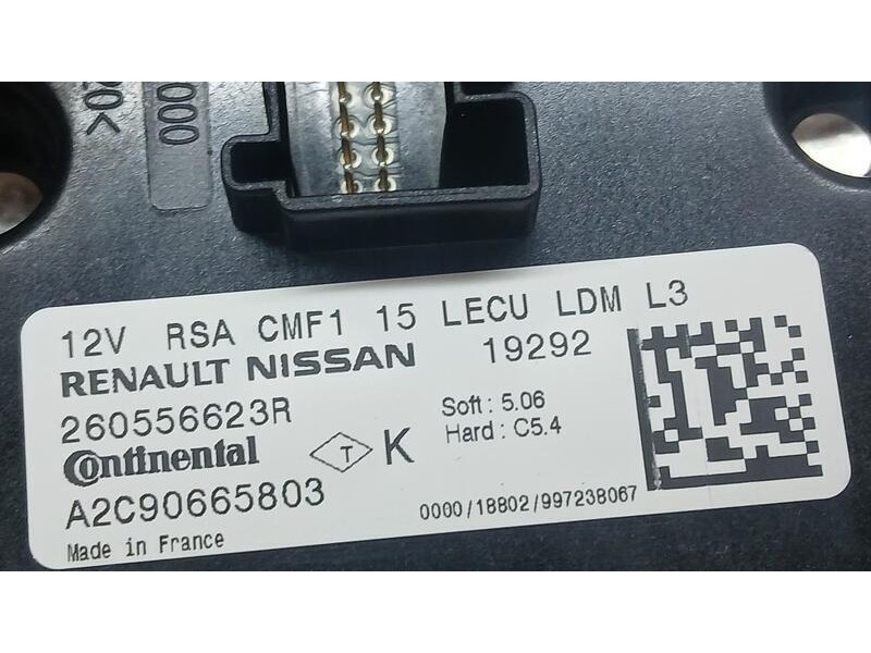 Recambio de centralita faro para renault clio v zen referencia OEM IAM 260556623R CONTINENTAL A2C90665803