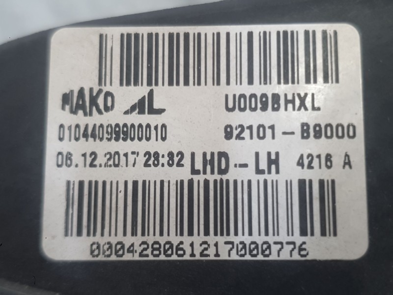 Recambio de faro izquierdo para hyundai i10 ii (ba, ia) 1.2 referencia OEM IAM 92101B9000  