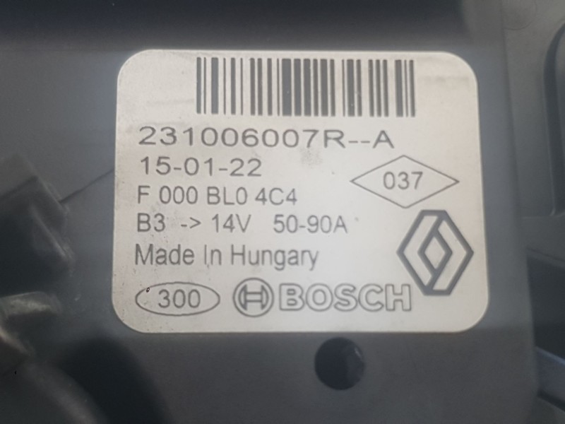 Recambio de alternador para renault clio iv (bh_) 0.9 tce 90 referencia OEM IAM 231006677R 231007644R 