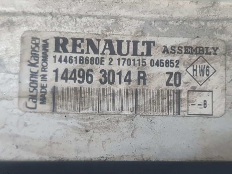 Recambio de intercooler para renault clio iv (bh_) 0.9 tce 90 referencia OEM IAM 144963014R  