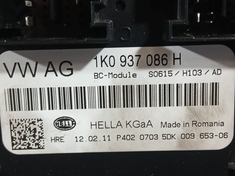 Recambio de caja reles / fusibles para volkswagen golf plus v (5m1, 521) 1.2 tsi referencia OEM IAM 1K0937125D  