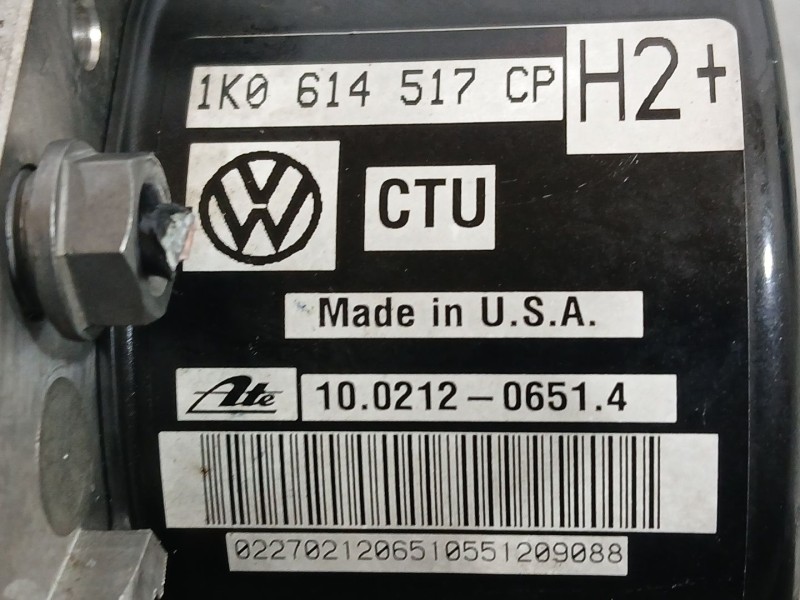 Recambio de abs para volkswagen golf plus v (5m1, 521) 1.2 tsi referencia OEM IAM 1K0614517DEBEF  