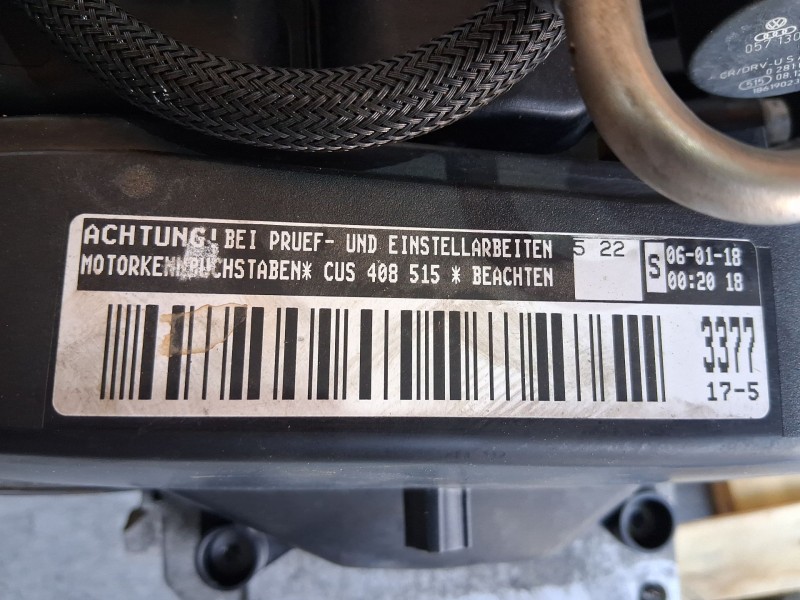 Recambio de motor completo para skoda fabia iii (nj3) 1.4 tdi referencia OEM IAM CUSB 04B100090 