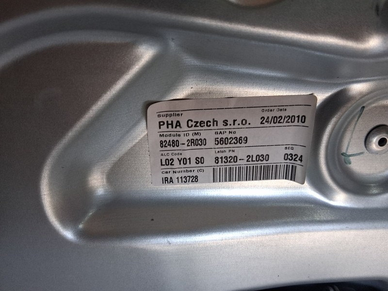 Recambio de elevalunas delantero derecho para hyundai i30 (fd) 1.6 crdi referencia OEM IAM 824812R000  