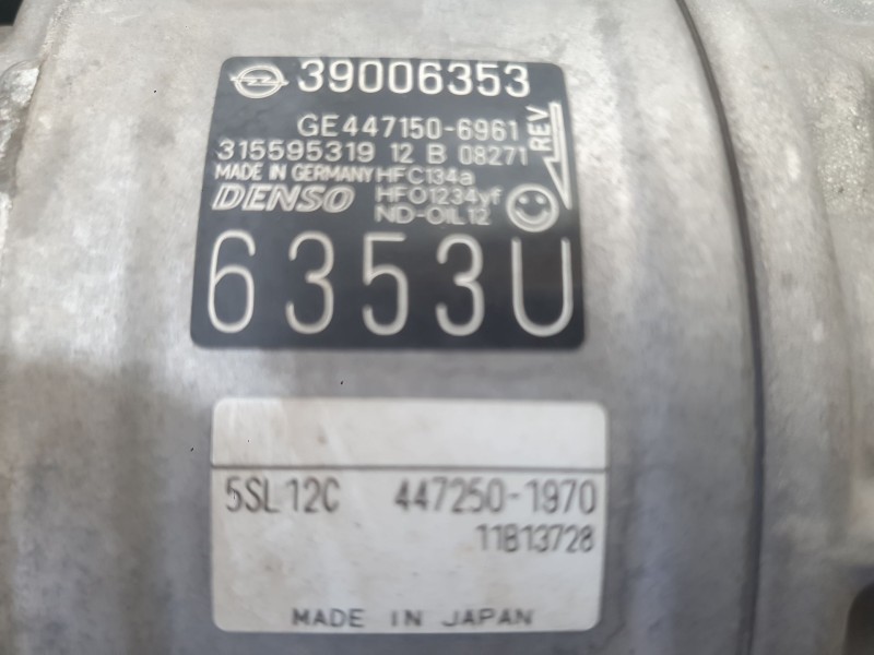 Recambio de compresor aire acondicionado para opel corsa e (x15) 1.4 (08, 68) referencia OEM IAM 39006353  