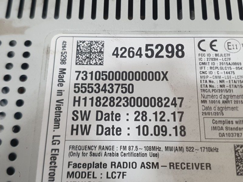 Recambio de sistema navegacion gps para opel corsa e (x15) 1.4 (08, 68) referencia OEM IAM   