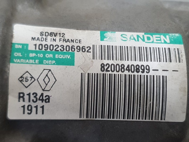Recambio de compresor aire acondicionado para dacia sandero (bs_) 1.2 16v referencia OEM IAM 8200840899 7711497510 