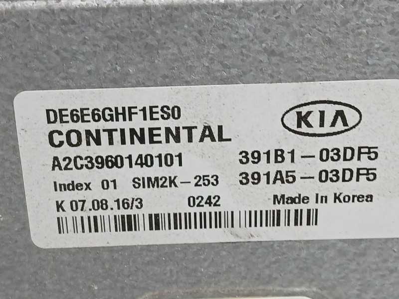 Recambio de centralita motor uce para kia niro i (de) 1.6 gdi hybrid referencia OEM IAM   
