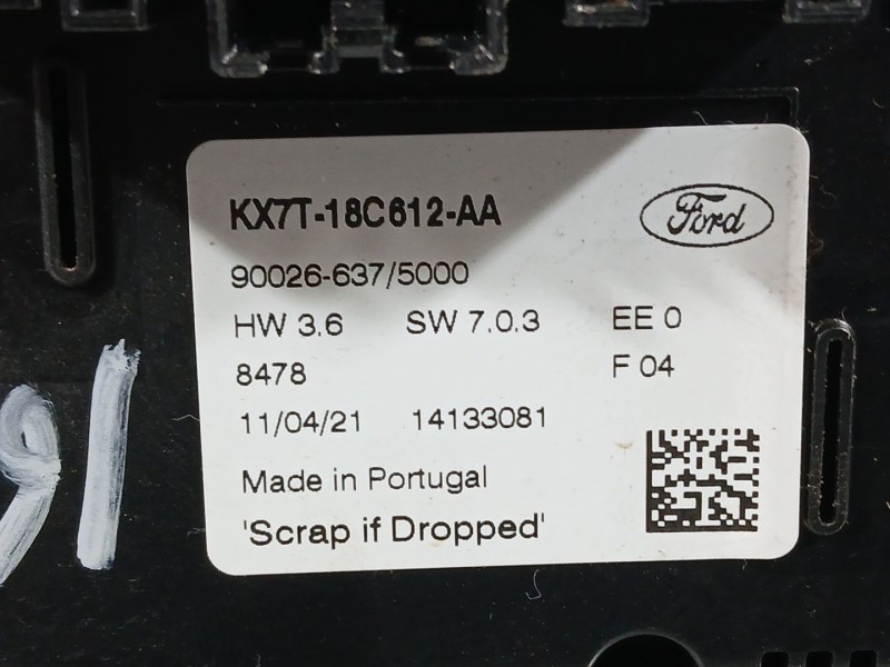 Recambio de mando climatizador para ford focus st-line referencia OEM IAM NX7T18C612AA  