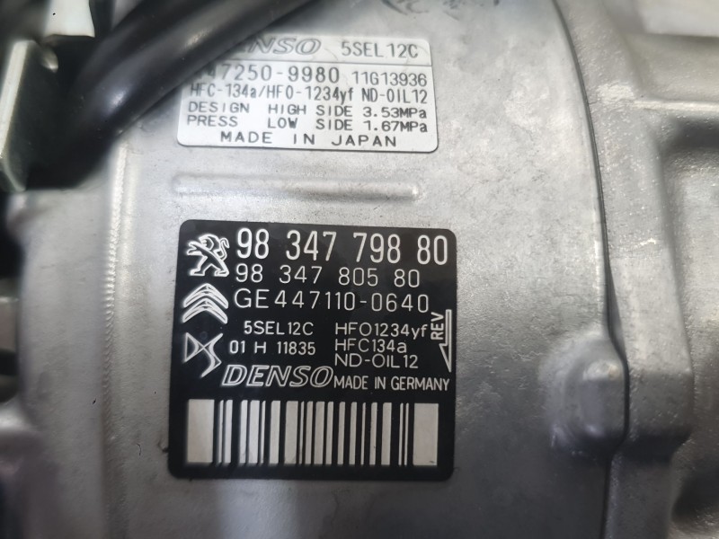 Recambio de compresor aire acondicionado para peugeot 2008 ii (ud_, us_, uy_, uj_, ur_, uc_) 1.2 puretech 130 referencia OEM IAM