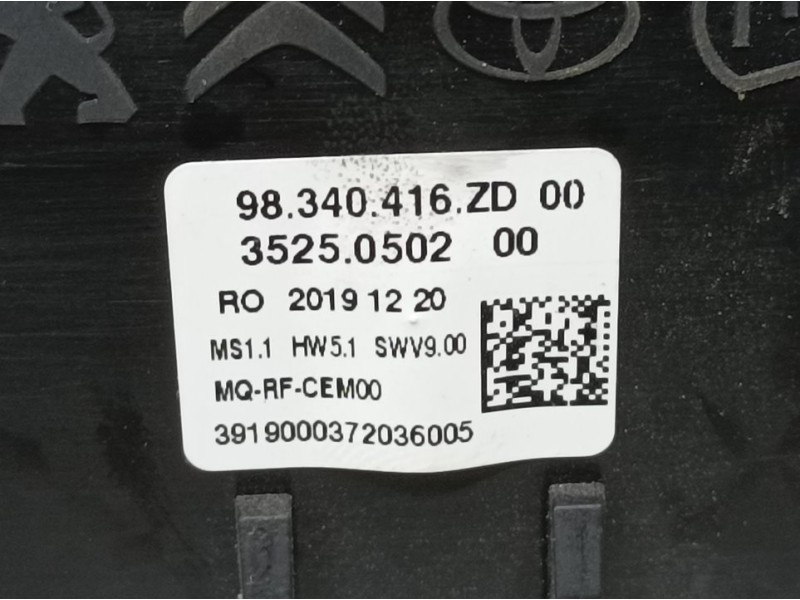 Recambio de mando climatizador para peugeot expert furgón pro standar referencia OEM IAM 98340416ZD  