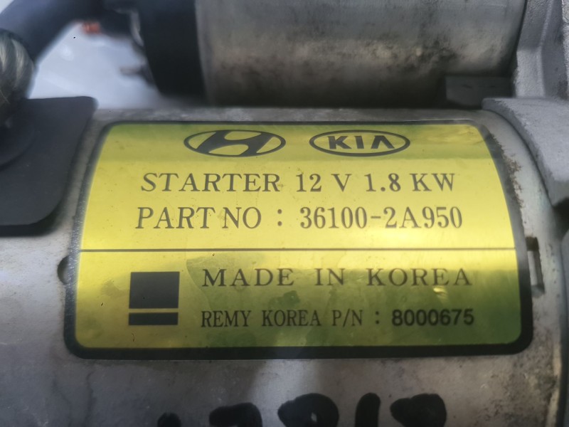 Recambio de motor arranque para kia carens iv 1.7 crdi referencia OEM IAM 361002A950  