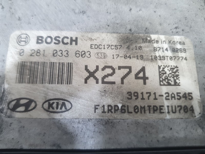 Recambio de centralita motor uce para kia carens iv 1.7 crdi referencia OEM IAM 391712A545  