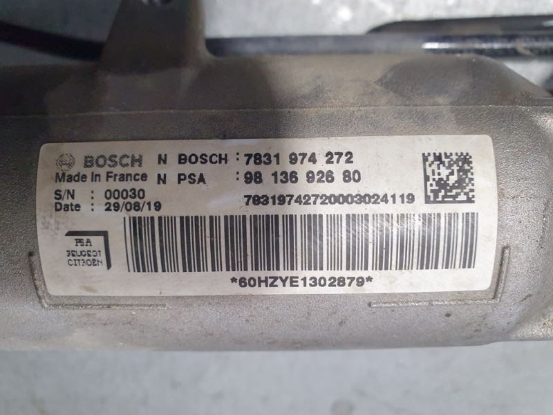 Recambio de cremallera direccion para citroën jumpy furgon control m referencia OEM IAM 9813692680 7831974272 BOSCH ASISTIDA