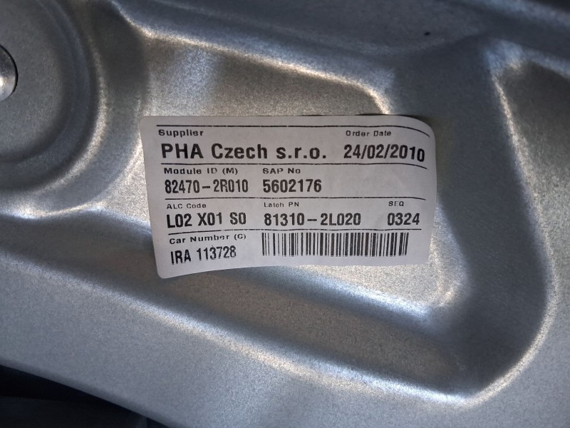 Recambio de elevalunas delantero izquierdo para hyundai i30 (fd) 1.6 crdi referencia OEM IAM 824712R000  