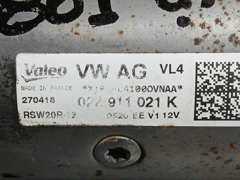 Recambio de motor arranque para skoda fabia iii (nj3) 1.4 tdi referencia OEM IAM 02Z911021KX  